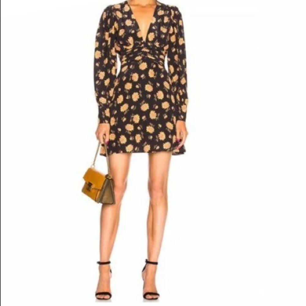 Veronica beard silk sunflower dress